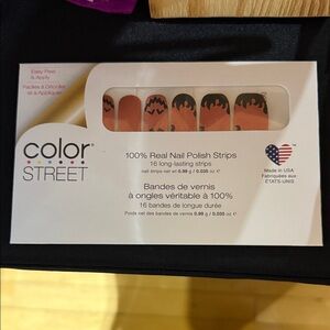 Color Street HEY PUMKIN Halloween Nail Strips - Black and Orange